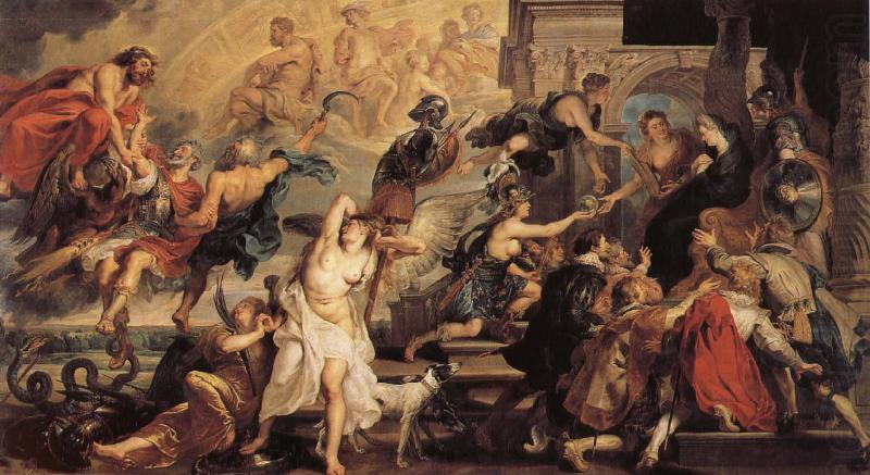 Henr IV himmelsfard and regeringsproklamationen, Peter Paul Rubens